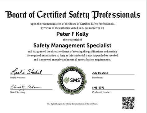 Certified Safety Manager