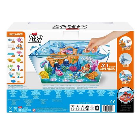 Robo Alive Light Up Aquarium Set Exclusive 17-Piece Playset Includes 4 ...