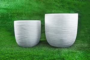 Delta Large Round Fiber Planters - 1 Pcs (22 Inch, White) | Round ...