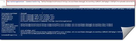 Default Azure Storage PowerShell 的图像结果