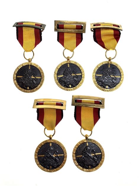Lot - (5) WWII 1936 Spanish Civil War Medal