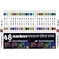 Amitasha 48 Colors Acrylic Paint Pens Markers, Premium Acrylic Paint ...