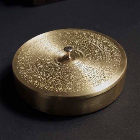 Brass Engraved Spice Box with TIN coated containers – Essential ...