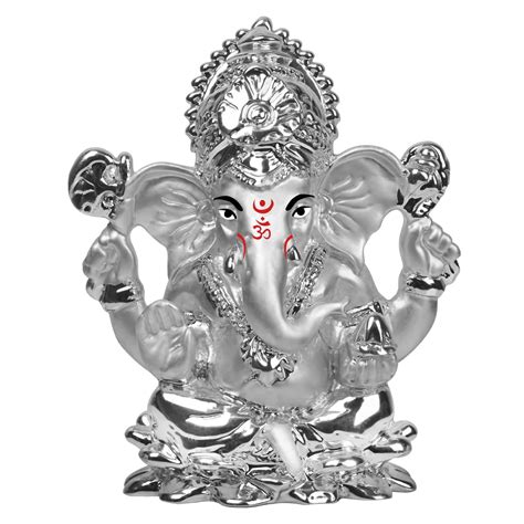 Buy DIVINITI Ganesha Idol for Home Decor| 999 Silver Plated Sculpture ...
