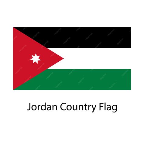 Premium Vector | Jordan Country Flag hand drawing illustration vector ...