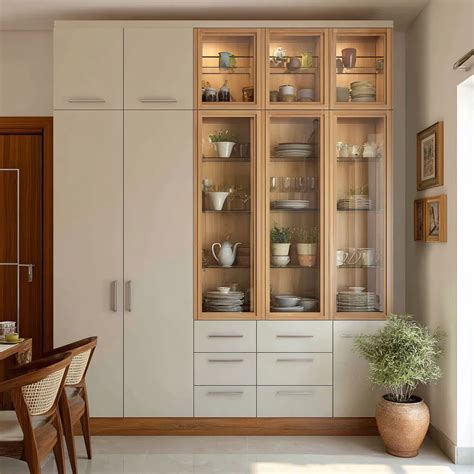 20 Stunning Crockery Unit Design For Your Kitchen and Dining Area