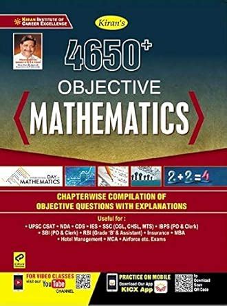 Kiran 4650+ Objective Mathematics Chapterwise Compilation Of Objective ...