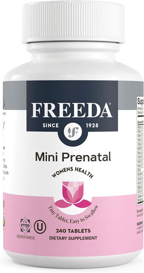 Freeda Mini Prenatal Vitamin Tablets with Iron, Folic Acid, and Vitamin ...