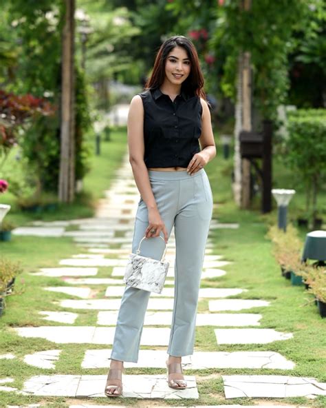 Pearl blue plus size cigarette pencil pants & trousers for women xxxxl ...