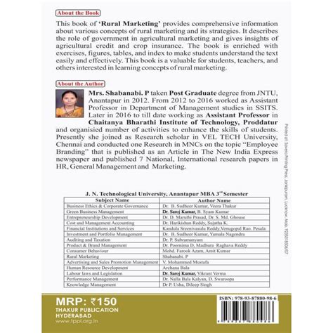 Rural Marketing MBA Third Sem third semester 3rd sem 3rd semester