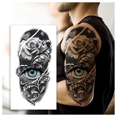 Buy Cerlaza Temporary Tattoos for Men Adults, Tatuajes Temporales Fake ...