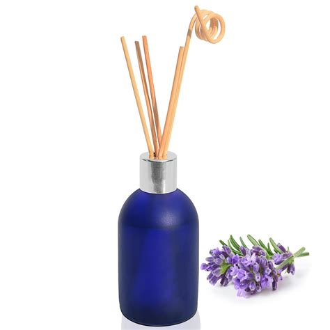 Pure Source India Empty Frosted Glass Reed Diffuser Bottle Round with ...