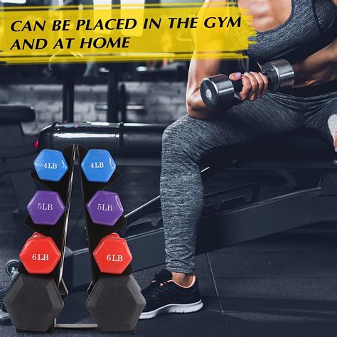 Buy Dumbbell rack 4 tier, Multilevel Weight Storage Organizer, Dumbbell ...