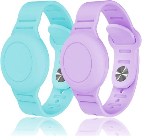 Amazon.com: Kids Waterproof Airtag Bracelet Compatible with Apple AirTag, Hidden Silicon ...