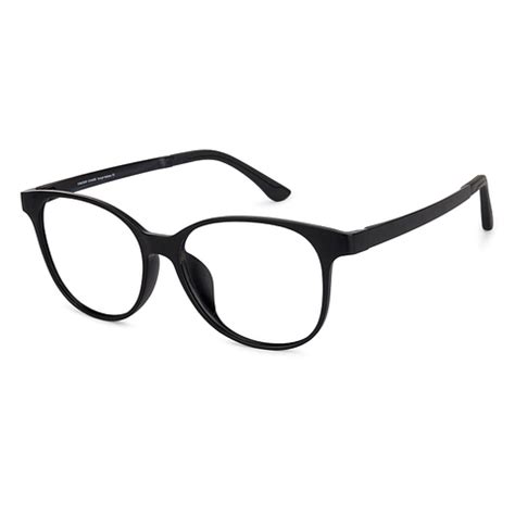 Buy Blue Block Phone Computer Glasses Matte Black Green Full Rim Round ...