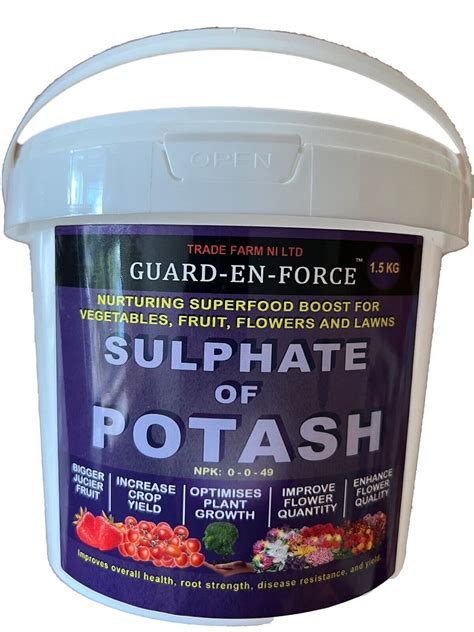 Sulphate of Potash 1 5KG Nurturing Superfood Boost for Fruit Flowers & Lawns