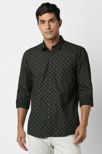 PETER ENGLAND Men Checkered Casual Black Shirt - Buy PETER ENGLAND Men ...