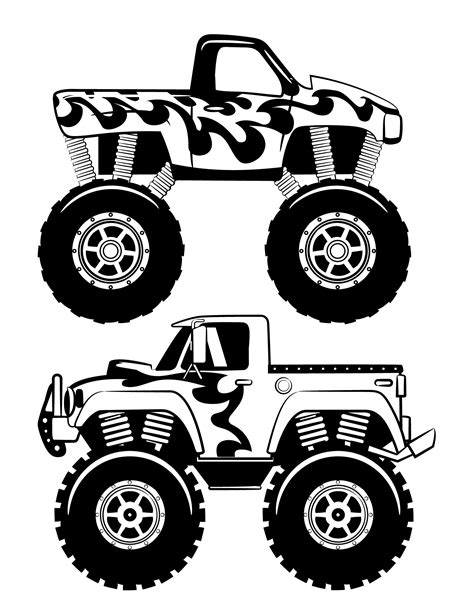 Monster Trucks Coloring Pages For Boys