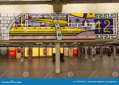 42nd Street Subway Station Times Square Mural Editorial Image - Image ...