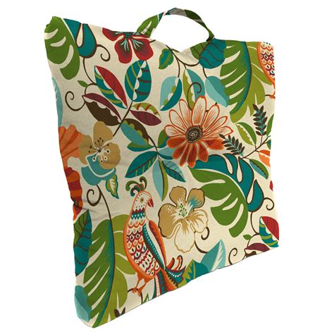 Jordan Manufacturing 20" x 20" Lensing Jungle Multicolor Floral Square ...