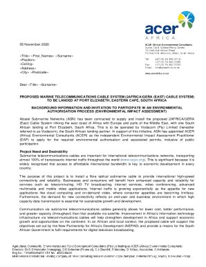 Fillable Online 2Africa subsea cable lands in South Africa's Eastern ...