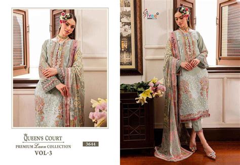 SHREE FABS QUEENS COURT PREMIUM LAWN COLLECTION VOL 3 COTTON SUIT
