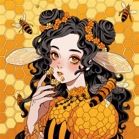 Rendering der Bee-Anime-Figur | KI-generiertes Bild