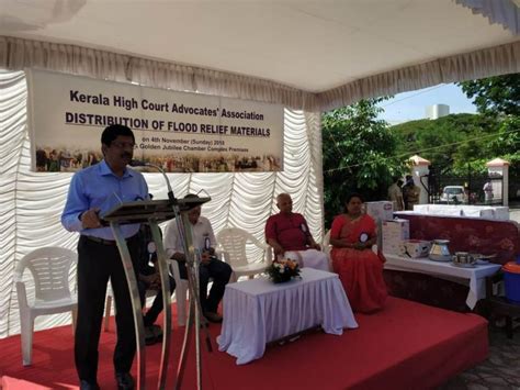 Kerala High Court Advocates Distribute Relief Materials To Flood Victims