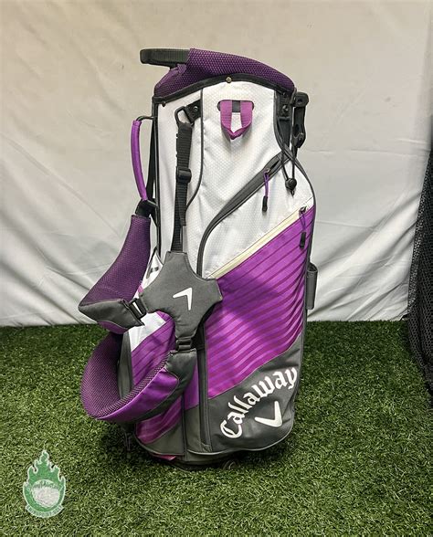 Gently Used Callaway CHEV 7-Way Golf Cart Stand Bag Purple w/ Rainhood ...