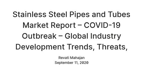 Stainless Steel Pipes and Tubes Market Report – COVID-19 Outbreak ...