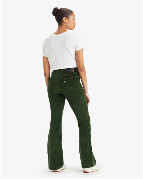 726 High Rise Flare Corduroy Women's Pants - Green | Levi's® US