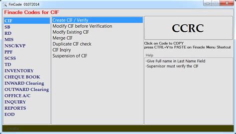 Finacle Menu for Fincore Made Easy in DOP