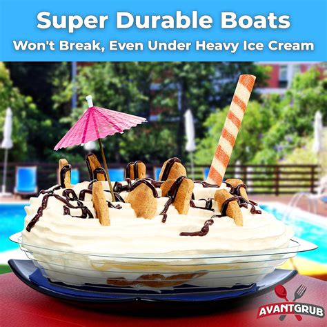 Buy Super Fun, Recyclable Banana Split Boats 50 Pack. Best Long, 12 Oz ...