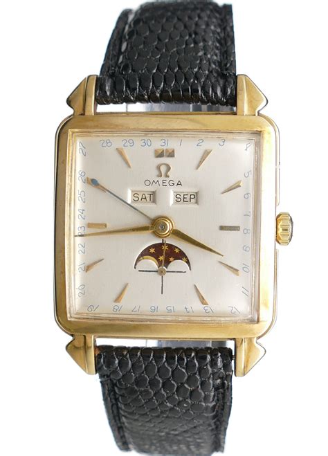 Omega Cosmic Moonphase 3944 Solid 18K Gold Watch - Farfo.com