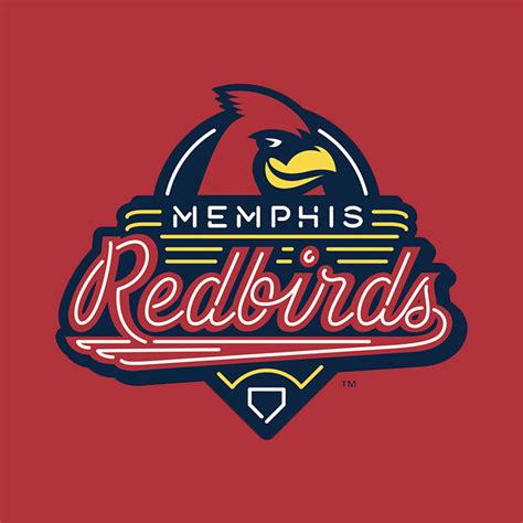 Memphis Redbirds Logo on Red Background