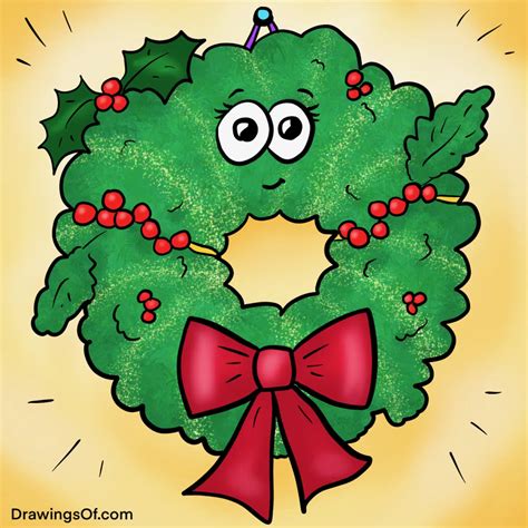 Wreath Drawing for Christmas Holiday Fun! - Drawings Of...