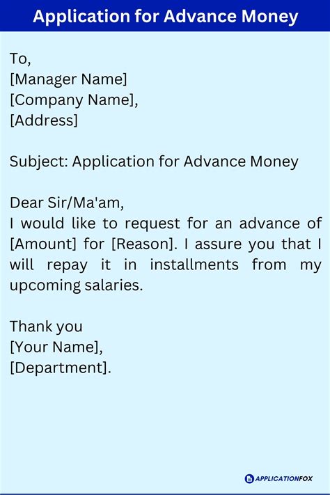 (9+ Samples) Application for Advance Salary
