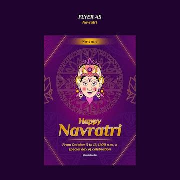 Navaratri template design | Premium PSD