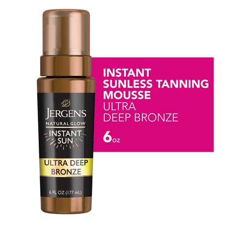 Jergens Natural Glow Instant Sun Sunless Tanning Mousse, Dermatologist ...