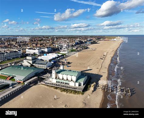 Pier Great Yarmouth beach and seafront Norfolk UK drone,aerial Stock ...