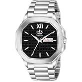 LOIS CARON Trending Day & Date OTUS Series Square Green Dial Silver ...