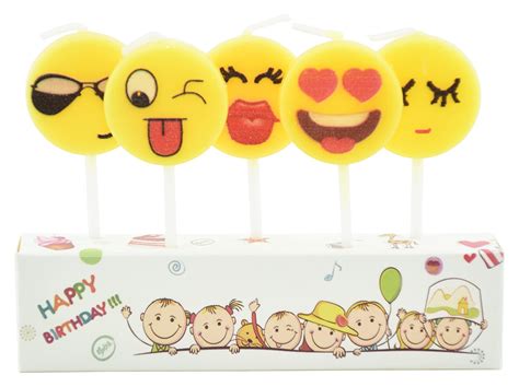 Jagmag Emojis Cake Candle Cake Topper Smiley Birthday Cake Candles ...