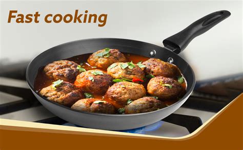 Buy AGARO Elite Hard Anodised Tapper Frying Pan, 1.5L Capacity, 24 cm ...