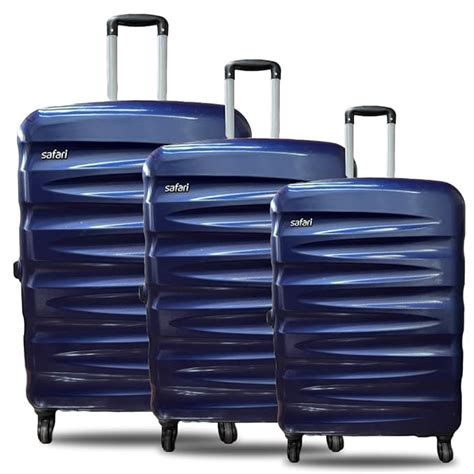 Buy Safari Polycarbonate Hardshell Inline Trolley Bags Set Of 3 (Small ...