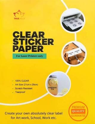 Flipkart.com | True-Ally Transparent Self-Adhesive Clear Sticker Paper ...