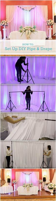 Backdrop Set Up by How To Set Up A Diy Wedding Backdrop Diy Pipe Pipes And Backdrop Set Up