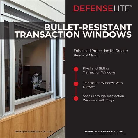 Learn about DefenseLite® Bullet-Resistant Transaction Windows | Impact ...