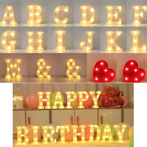 UNIQOCK 15 Pieces Big Light Up Letters combination,Marquee Letters ...