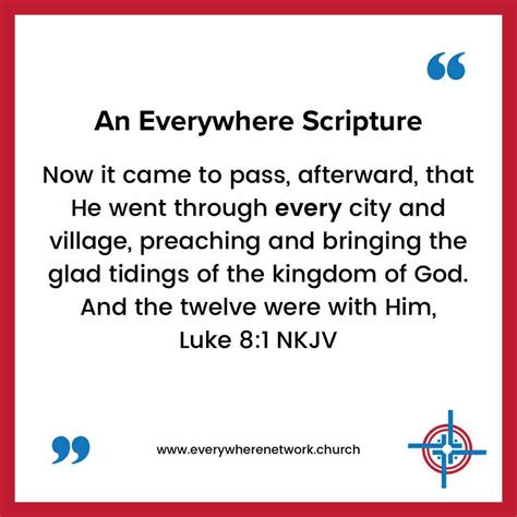 Now it came to pass, afterward, that He went through every city and ...