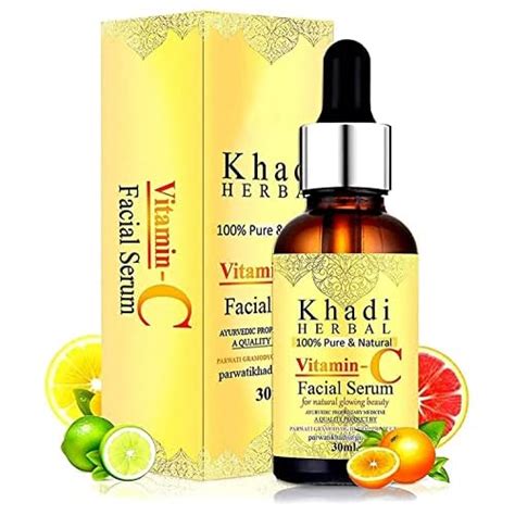 Khadi Herbal Vitamin C Facial Serum for Natural Glowing Beauty ...